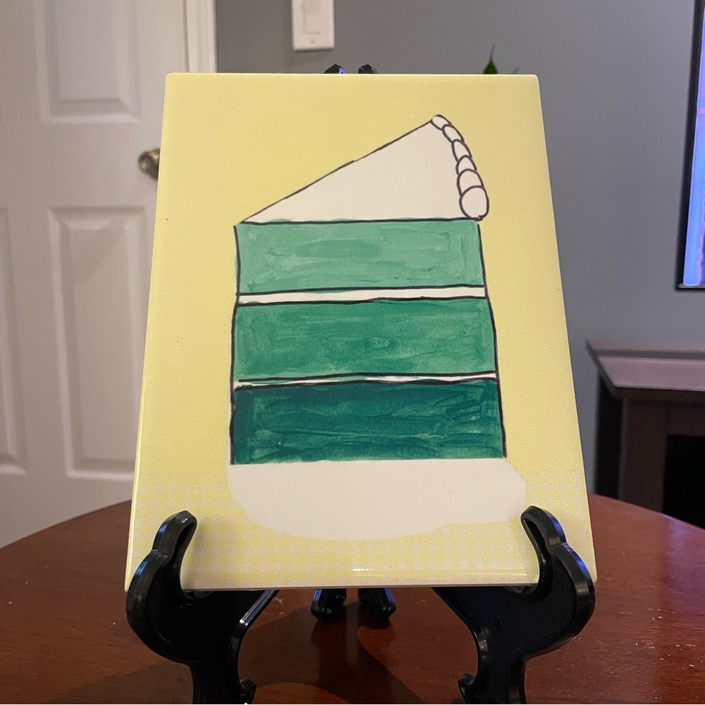 Ceramic Mexican Tile Hand Painted Cake Print